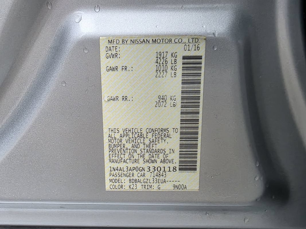 Used 2016 Nissan Altima 2.5 S w/ Power Driver Seat Package FWD image 32