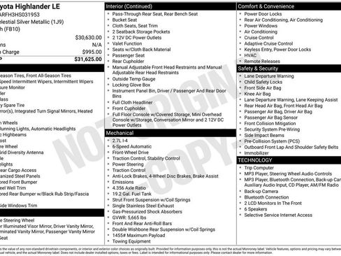 Used 2017 Toyota Highlander LE FWD image 2