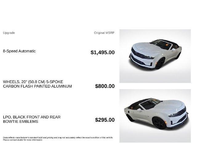 Used 2022 Chevrolet Camaro LT RWD image 3