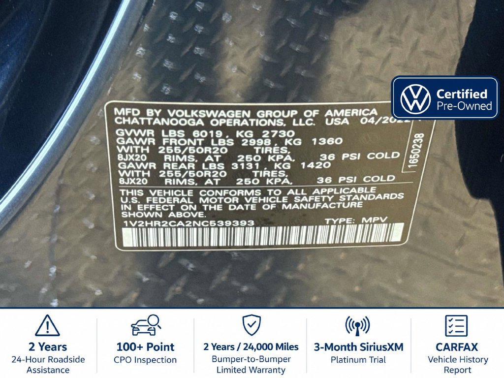 Used 2022 Volkswagen Atlas SE AWD/4WD image 26
