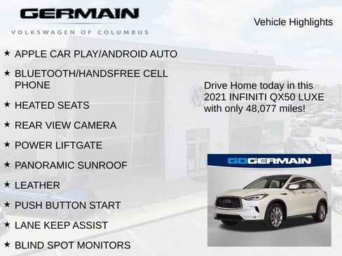 Used 2021 INFINITI QX50 Luxe w/ Cargo Package AWD/4WD image 5