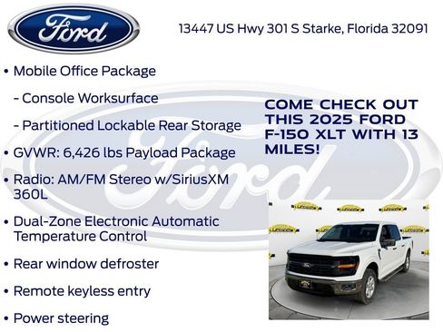 New 2025 Ford F150 XLT w/ Equipment Group 301A Standard RWD image 20