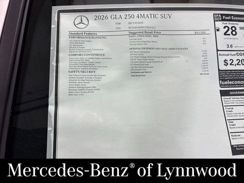 New 2026 Mercedes-Benz GLA 250 4MATIC image 22