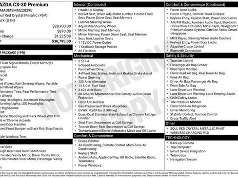 Used 2021 MAZDA CX-30 FWD 2.5 S w/ Premium Package image 7