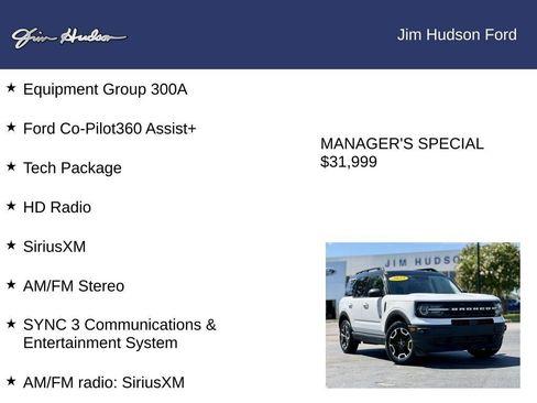 Certified 2023 Ford Bronco Sport Outer Banks w/ Tech Package AWD/4WD image 12