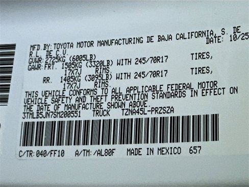 New 2025 Toyota Tacoma SR5 image 17