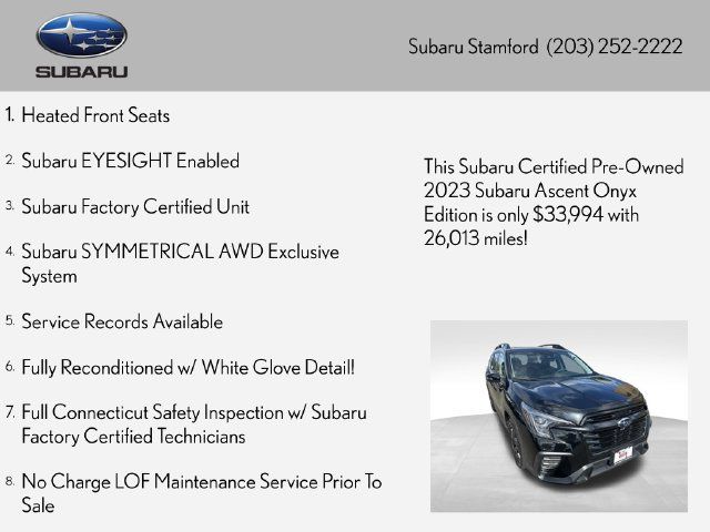 Used 2023 Subaru Ascent Onyx Edition AWD/4WD image 2