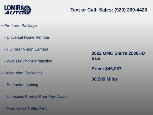 Used 2022 GMC Sierra 2500 SLE w/ SLE Convenience Package AWD/4WD image 10