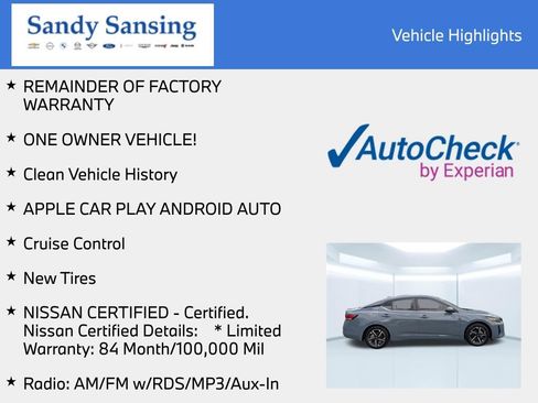 Used 2024 Nissan Sentra SV FWD image 8