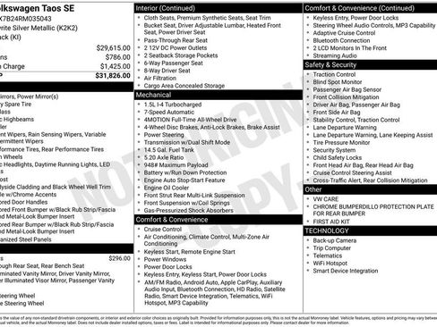 Certified 2024 Volkswagen Taos SE AWD/4WD image 17