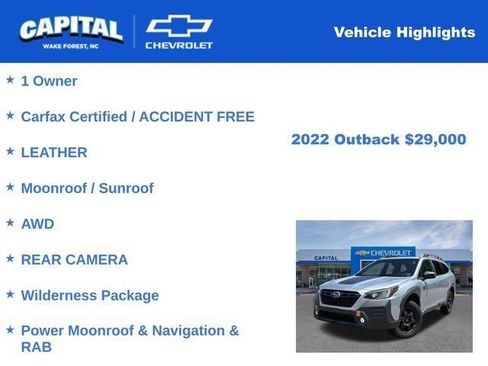 Used 2022 Subaru Outback Wilderness w/ Wilderness Package image 4