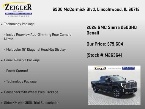 New 2026 GMC Sierra 2500 Denali w/ Denali Reserve Package AWD/4WD image 6