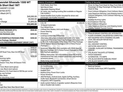 Used 2023 Chevrolet Silverado 1500 W/T w/ Z71 Off-Road Package AWD/4WD image 29