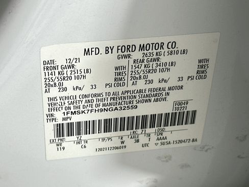 Used 2022 Ford Explorer Limited RWD image 12