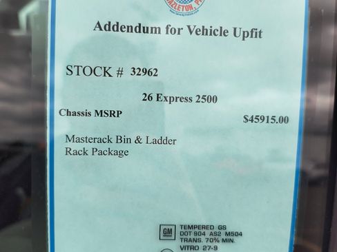 New 2026 Chevrolet Express 2500 w/ Driver Convenience Package RWD image 11