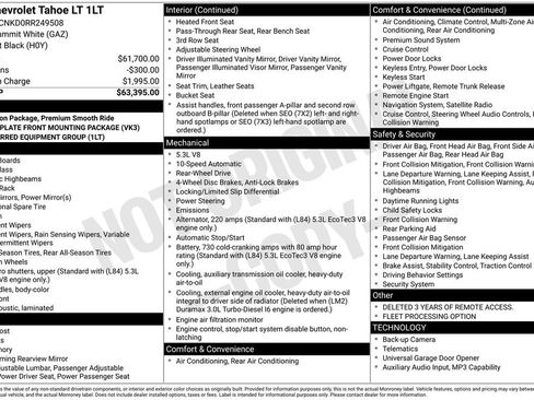 Certified 2024 Chevrolet Tahoe LT RWD image 33