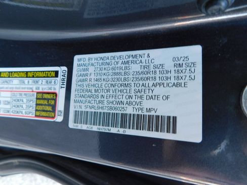 Certified 2025 Honda Odyssey EX-L image 12