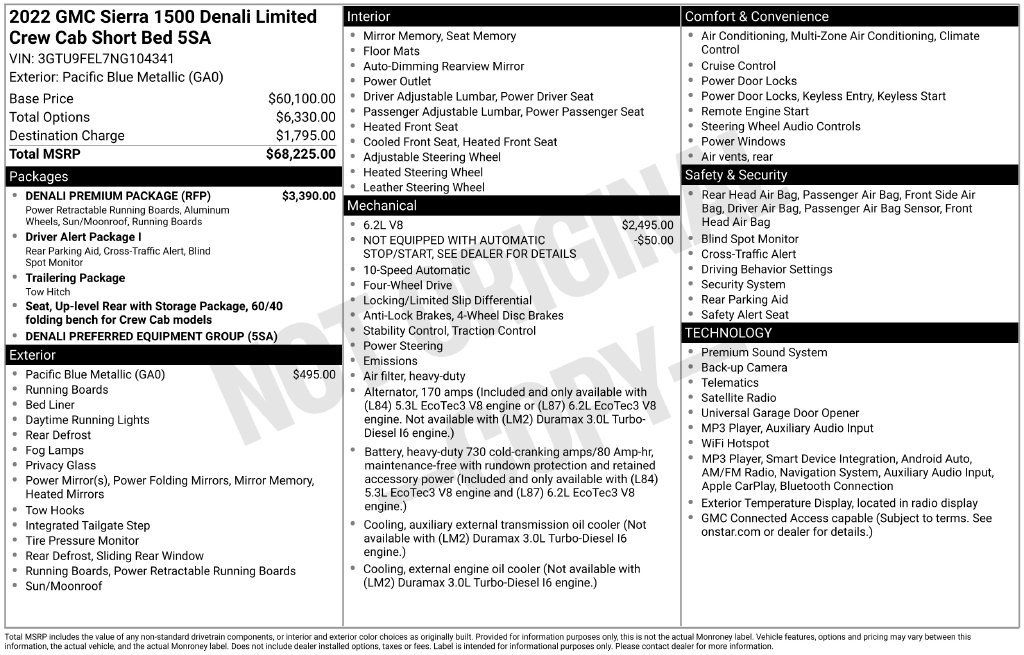 Used 2022 GMC Sierra 1500 Denali w/ Denali Premium Package AWD/4WD image 38