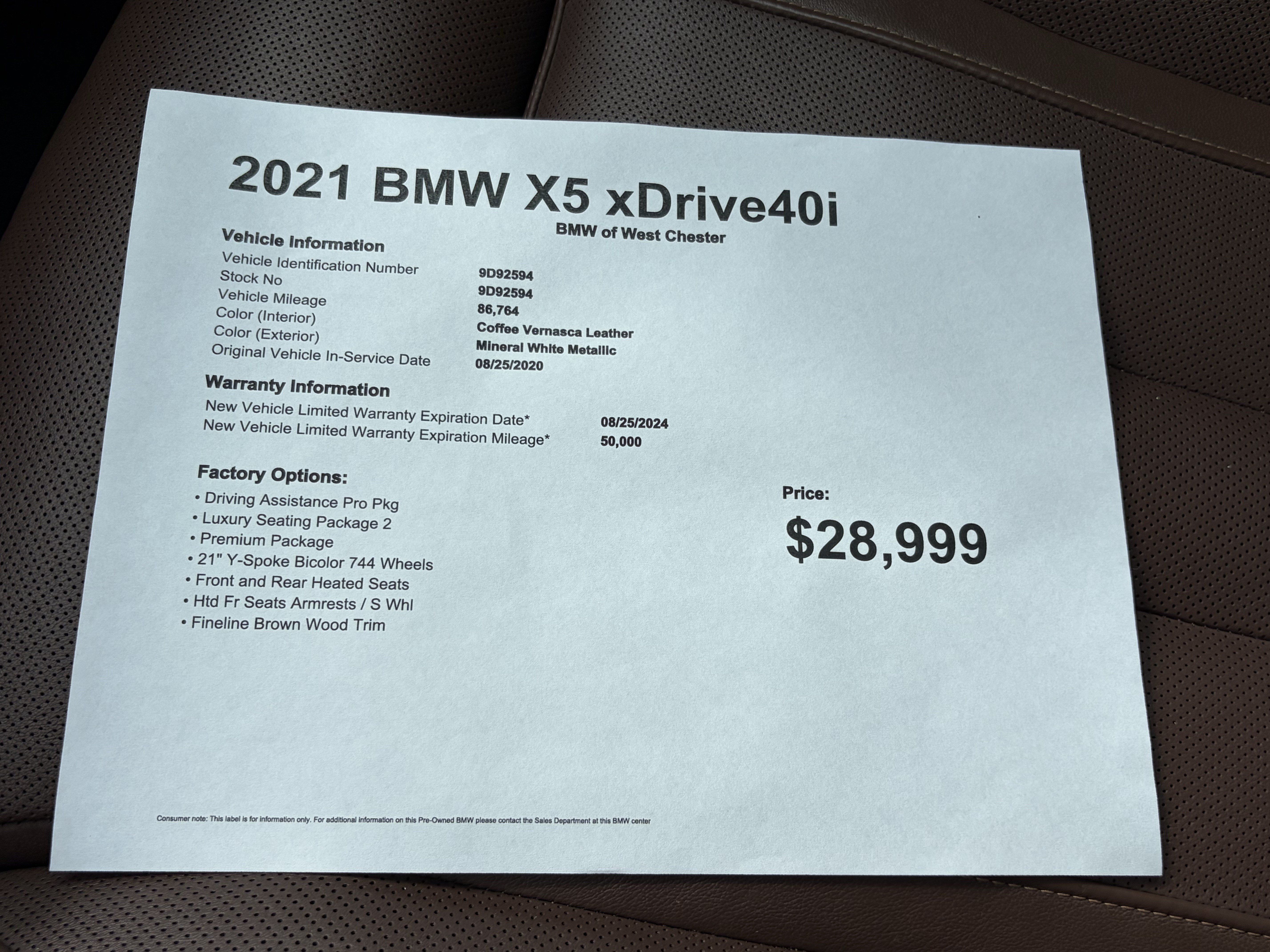 Used 2021 BMW X5 xDrive40i w/ Premium Package AWD/4WD image 18