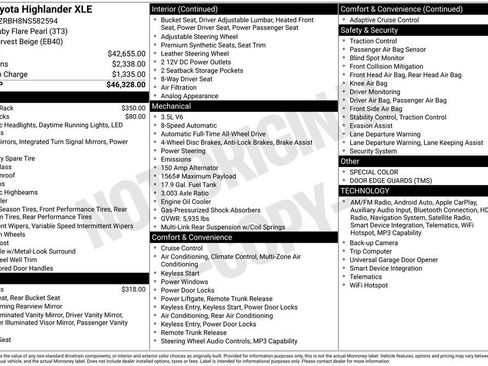 Used 2022 Toyota Highlander XLE AWD/4WD image 7