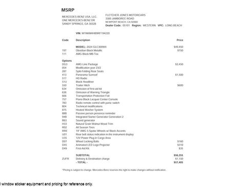 Used 2024 Mercedes-Benz GLC 300 4MATIC w/ AMG Line image 2