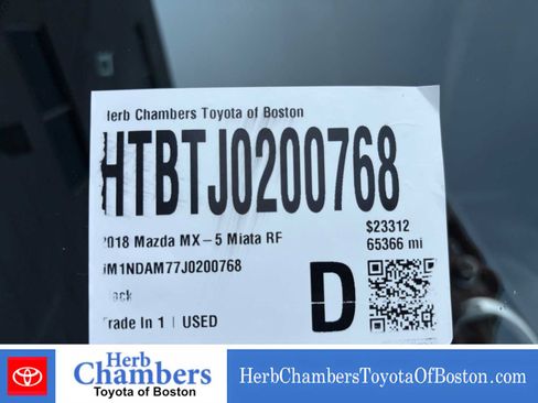 Used 2018 MAZDA MX-5 Miata RF Grand Touring RWD image 14