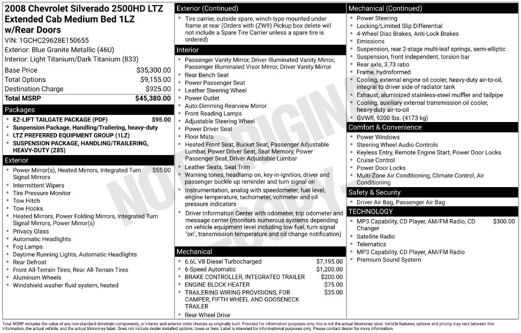 Used 2008 Chevrolet Silverado 2500 LTZ w/ EZ-Lift Tailgate Package RWD image 7