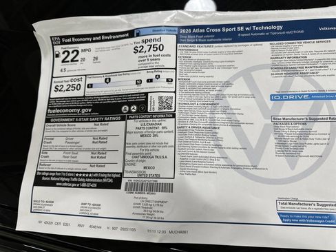 New 2026 Volkswagen Atlas Cross Sport SE AWD/4WD image 40