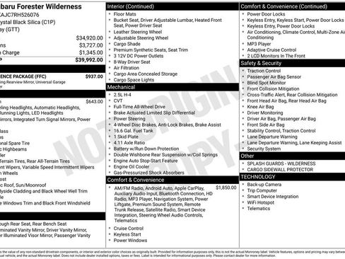 Used 2024 Subaru Forester Wilderness w/ Convenience Package image 29