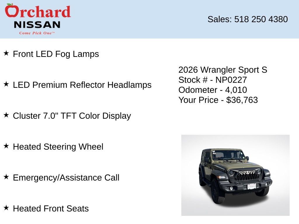 Used 2026 Jeep Wrangler Sport AWD/4WD image 21