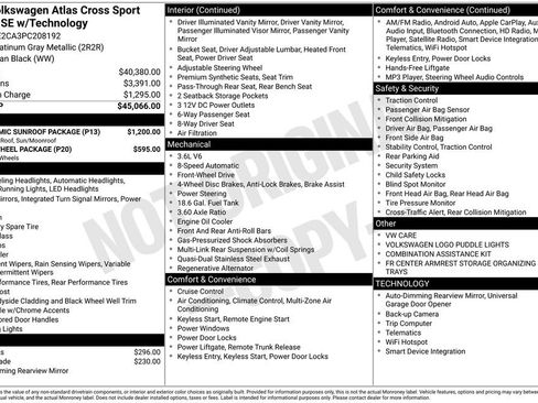 Used 2023 Volkswagen Atlas Cross Sport SE w/ Panoramic Sunroof Package image 3