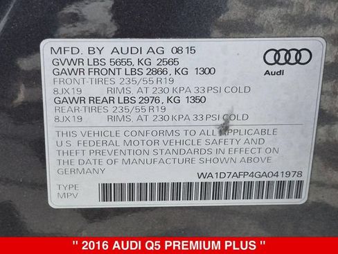 Used 2016 Audi Q5 3.0T Premium Plus AWD/4WD image 40