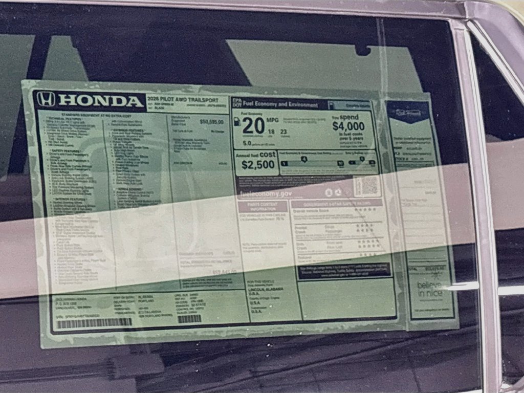 New 2026 Honda Pilot TrailSport image 25