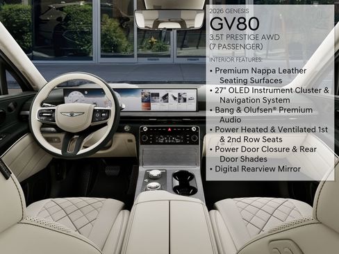 New 2026 Genesis GV80 3.5T Prestige image 17
