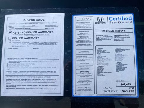 Certified 2025 Honda Pilot EX-L image 37