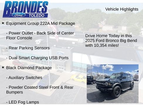 Used 2025 Ford Bronco Big Bend w/ Black Diamond Package AWD/4WD image 12