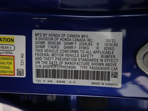 Certified 2023 Honda Civic LX image 35