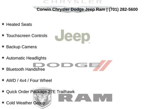 Certified 2019 Jeep Cherokee Trailhawk w/ Cold Weather Group AWD/4WD image 8