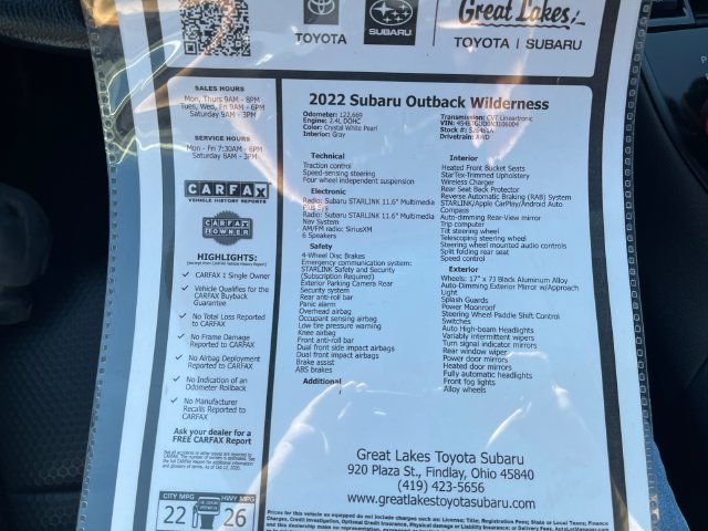 Used 2022 Subaru Outback Wilderness AWD/4WD image 27