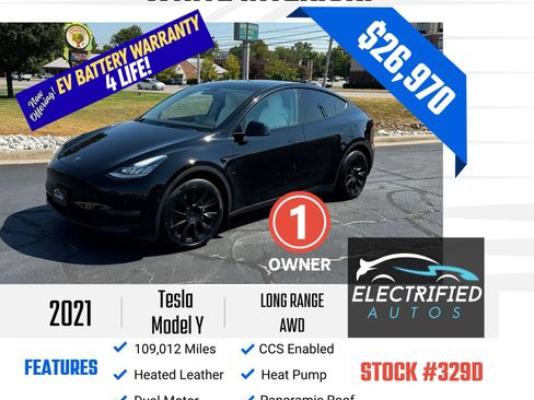 Used 2021 Tesla Model Y Long Range AWD/4WD image 1