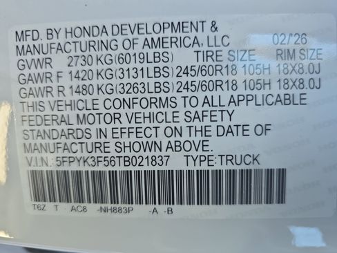 New 2026 Honda Ridgeline RTL image 38