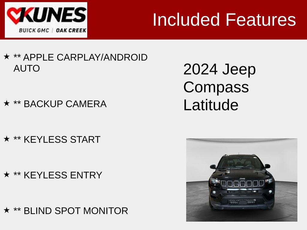 Used 2024 Jeep Compass Latitude AWD/4WD image 2