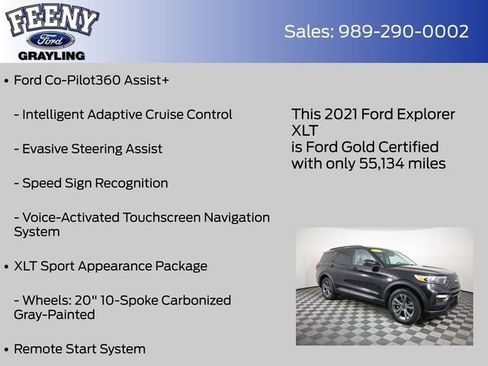 Used 2021 Ford Explorer XLT w/ Equipment Group 202A AWD/4WD image 14