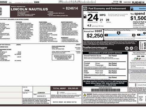 Used 2024 Lincoln Nautilus Reserve w/ Jet Appearance Package (87T) image 4