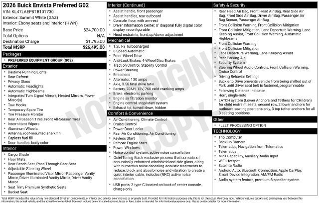 Used 2026 Buick Envista Preferred FWD image 30