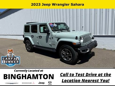 Used 2023 Jeep Wrangler Unlimited Sahara w/ LED Lighting Group AWD/4WD image 1