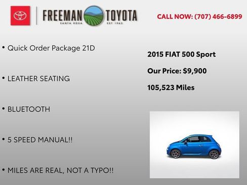 Used 2015 FIAT 500 Sport FWD image 5