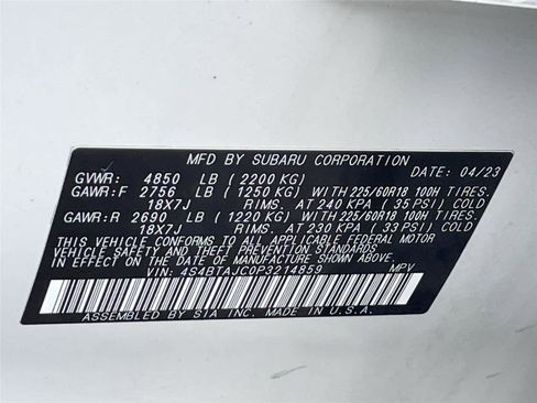 Certified 2023 Subaru Outback Onyx Edition AWD/4WD image 31