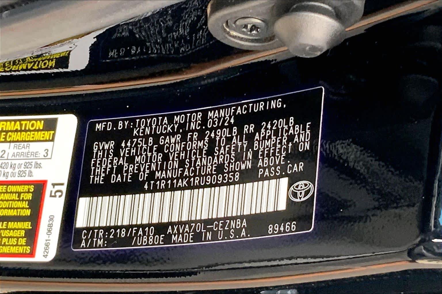 Certified 2024 Toyota Camry LE w/ Convenience Package FWD image 37