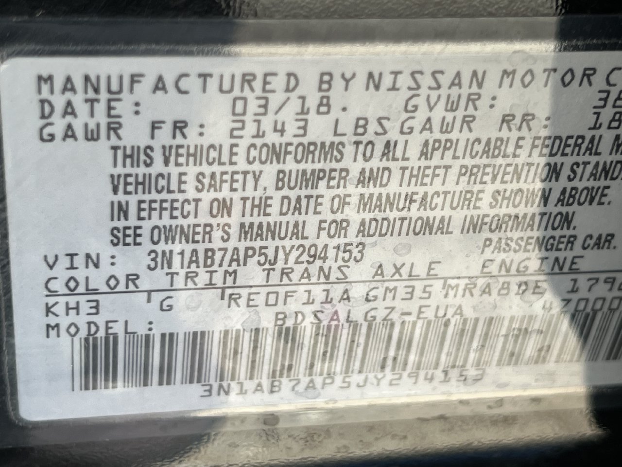 Used 2018 Nissan Sentra SL FWD image 10
